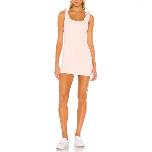 McCall pink & white pinstripe lovers & friends sundress size medium -adjustable - Picture 1 of 8